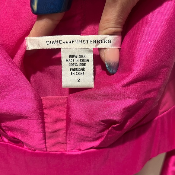 Diane Von Furstenberg 100% Silk evening blouse - Picture 4 of 5